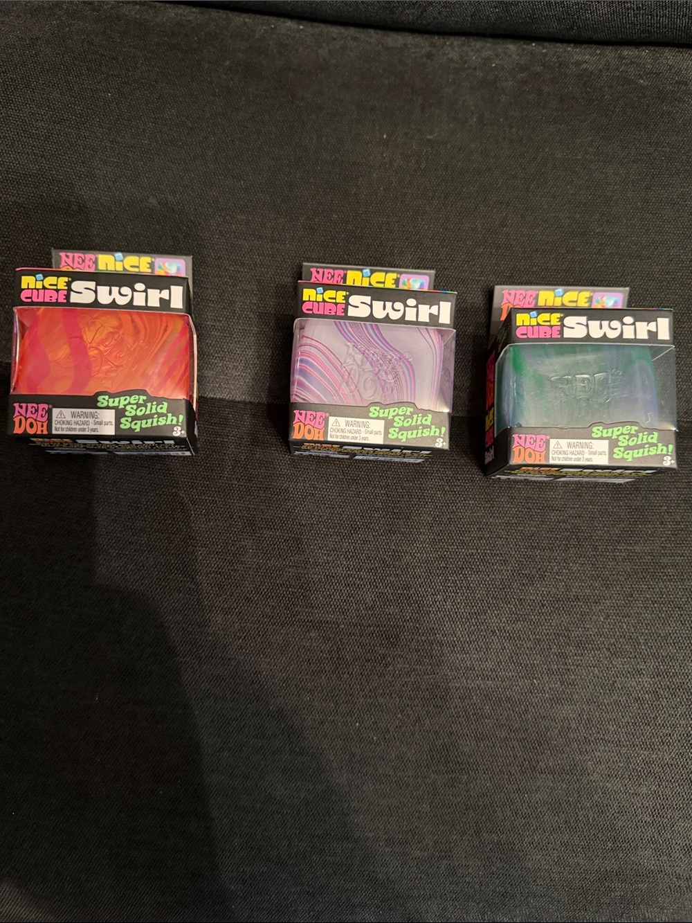 Authentic Nice Cube Swirl Kids Squishy bundle of 3